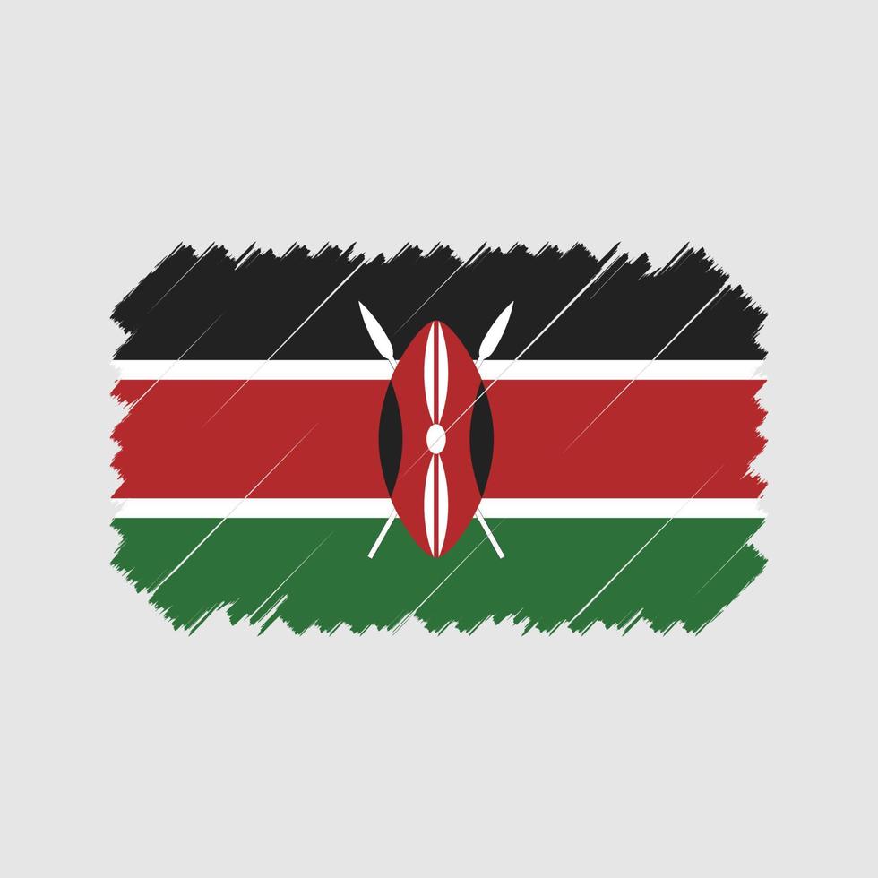 vettore della spazzola della bandiera del kenya. bandiera nazionale