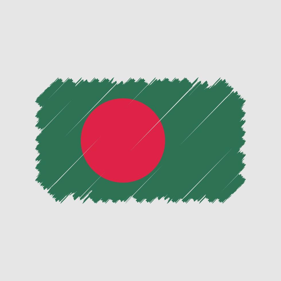 vettore della spazzola della bandiera del bangladesh. bandiera nazionale