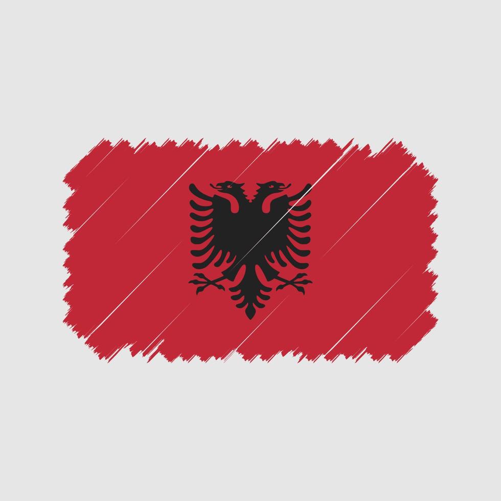vettore della spazzola della bandiera dell'albania. bandiera nazionale
