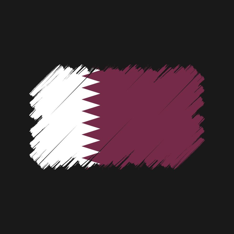 pennello bandiera qatar. bandiera nazionale vettore