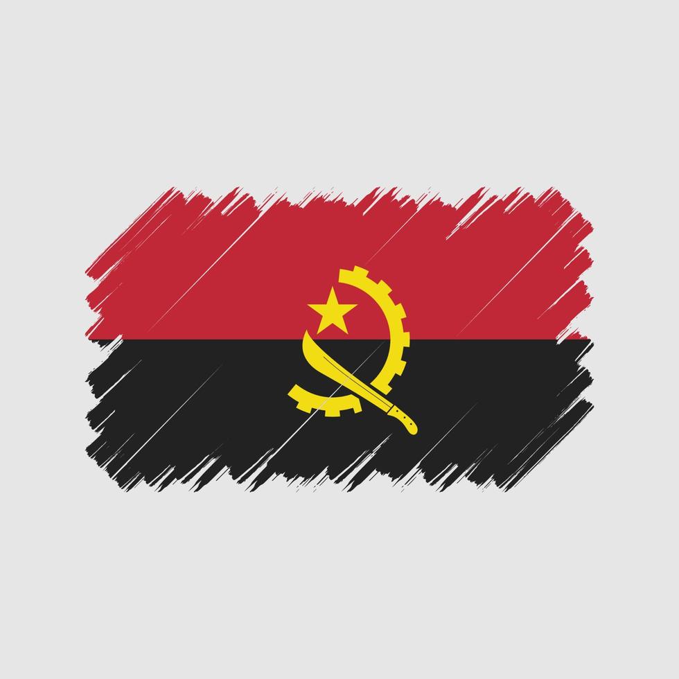 pennello bandiera angola. bandiera nazionale vettore