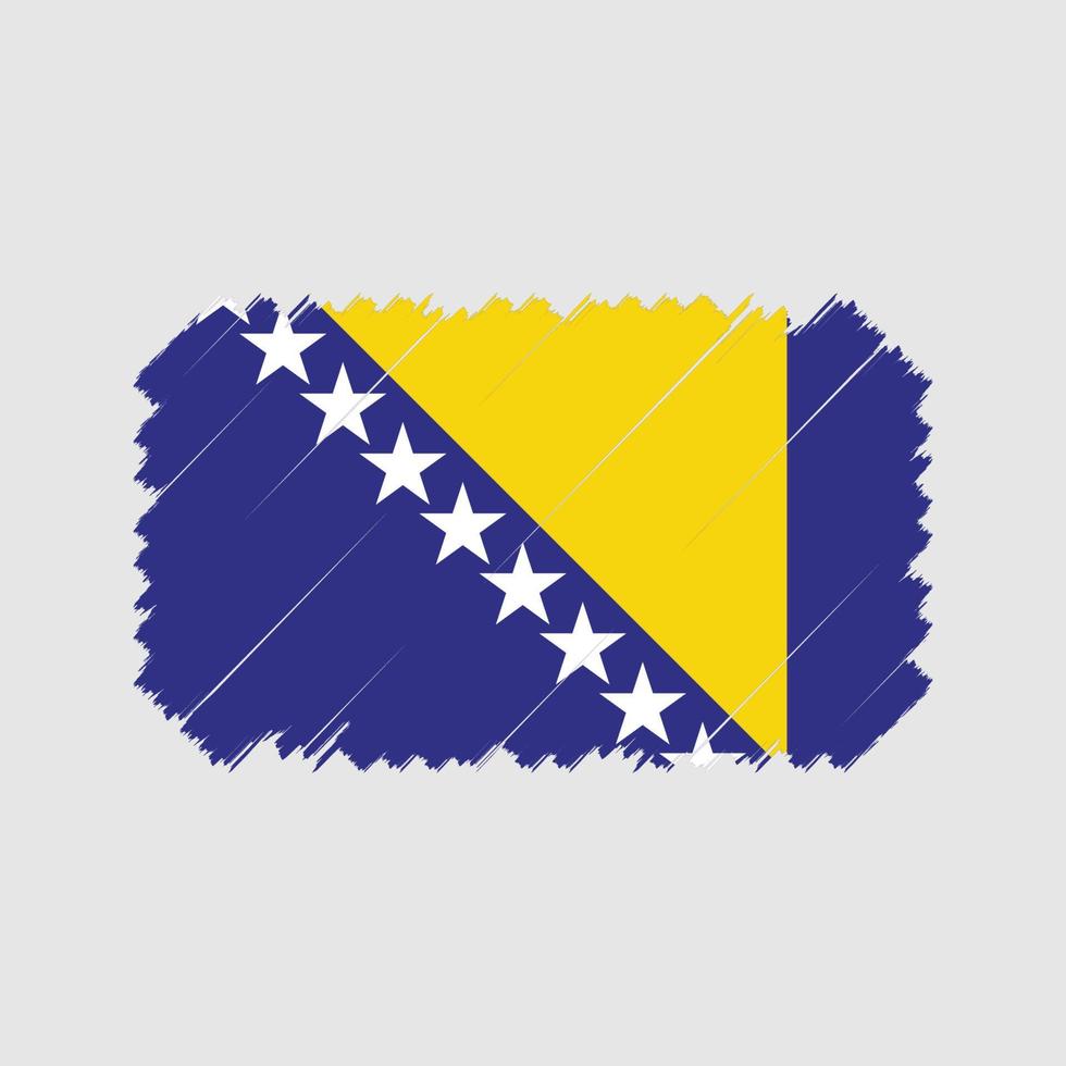 vettore della spazzola della bandiera della bosnia. bandiera nazionale