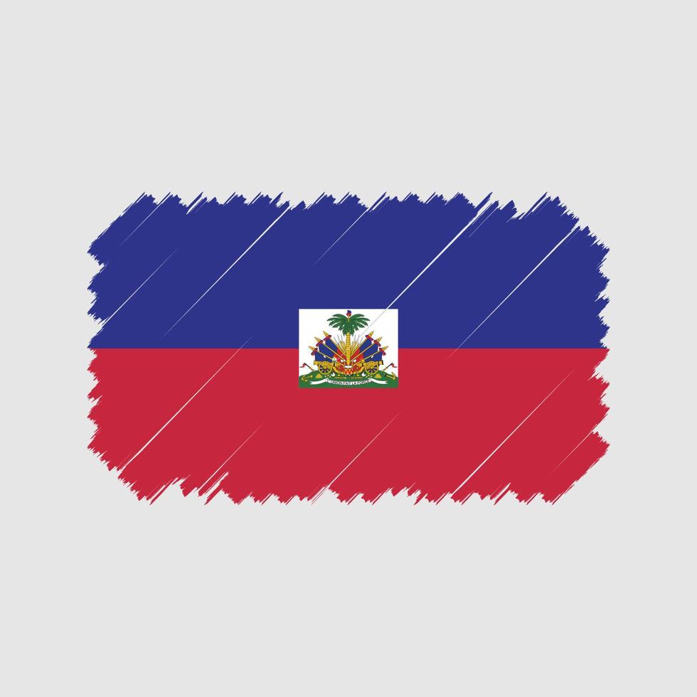 vettore della spazzola della bandiera di haiti. bandiera nazionale