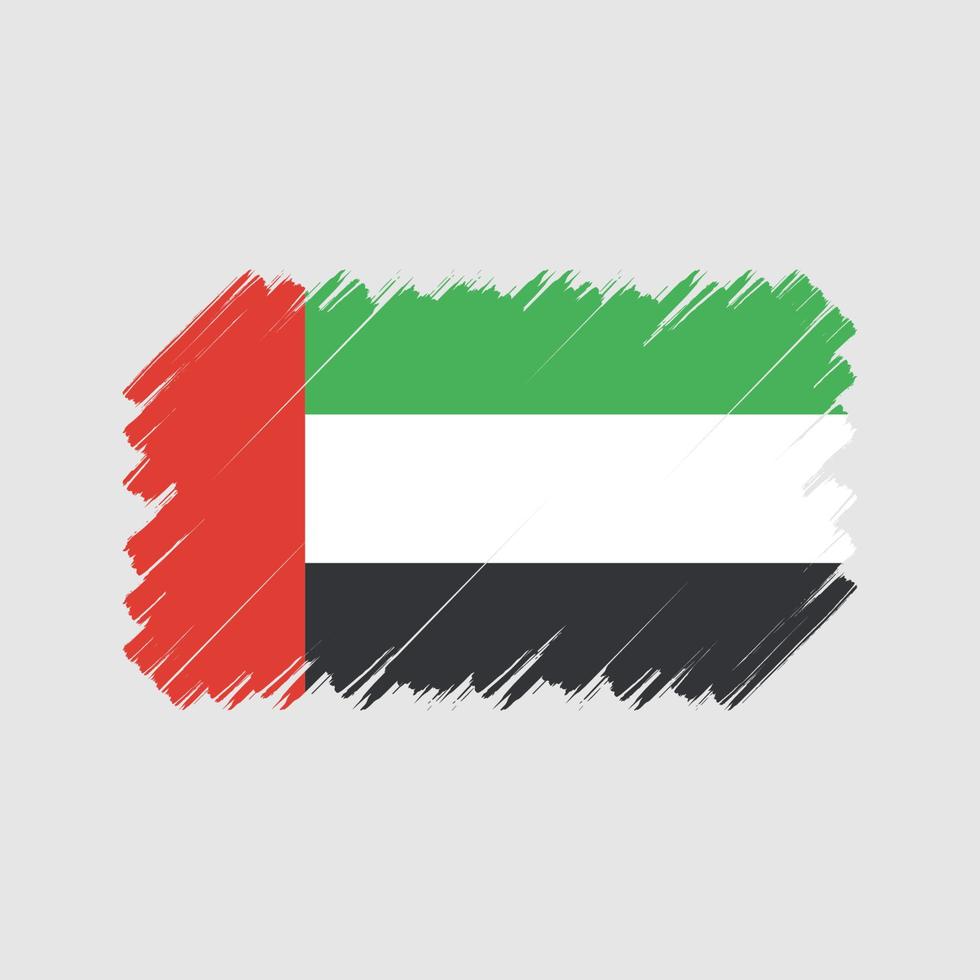pennello bandiera emirati arabi uniti. bandiera nazionale vettore