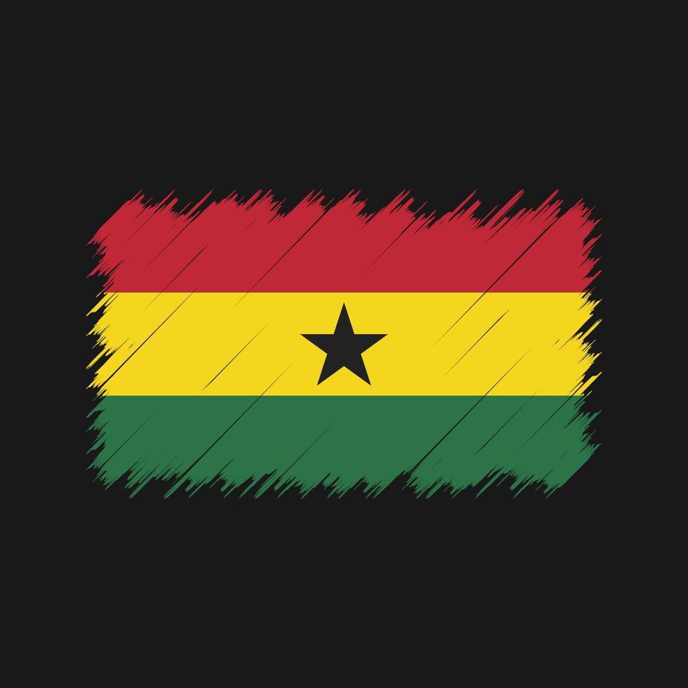 pennellate della bandiera del ghana. bandiera nazionale vettore