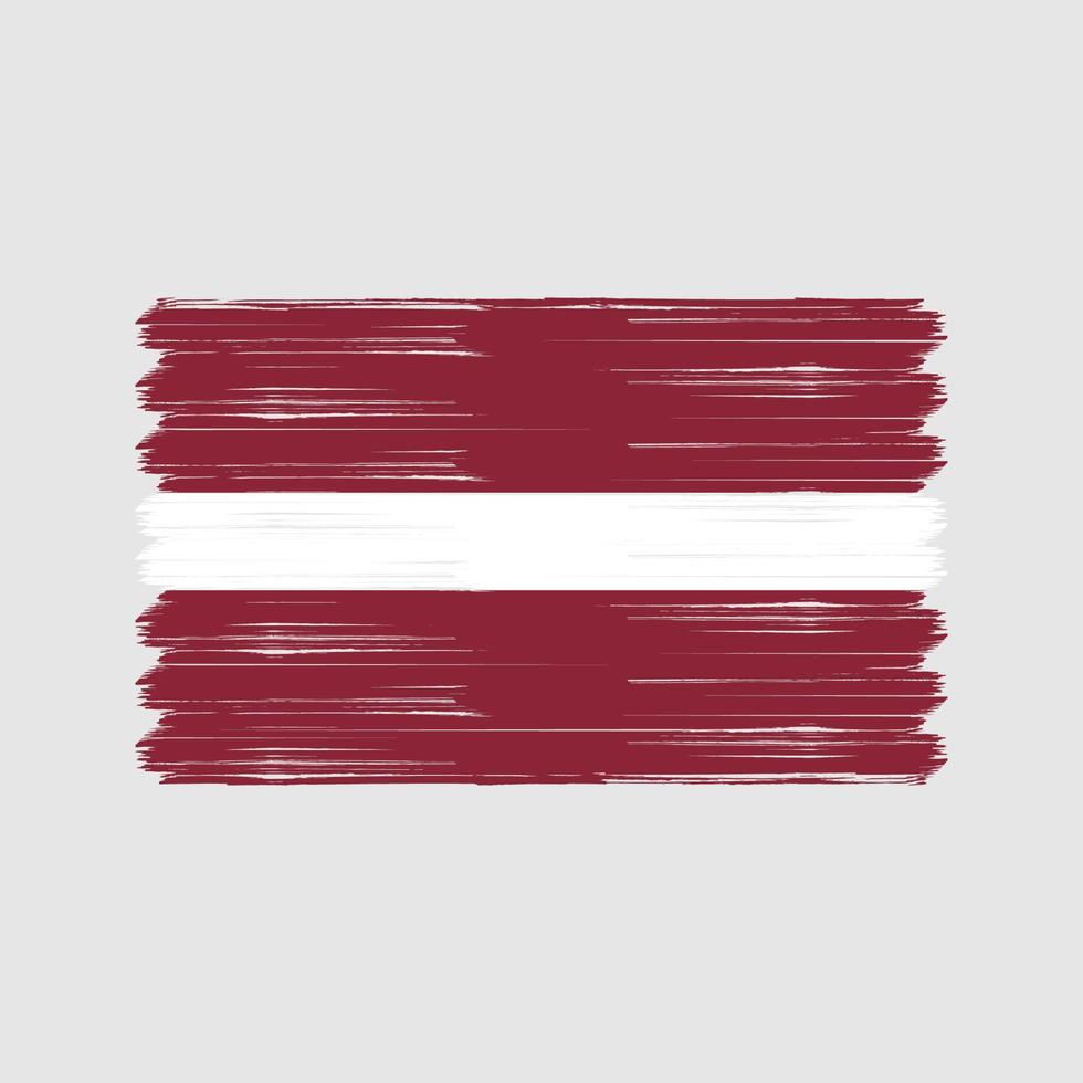 pennello bandiera lettonia. bandiera nazionale vettore