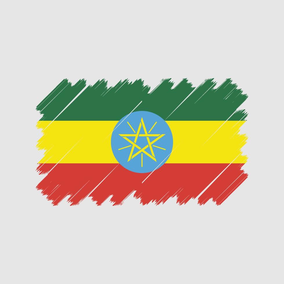 vettore di bandiera dell'Etiopia. bandiera nazionale