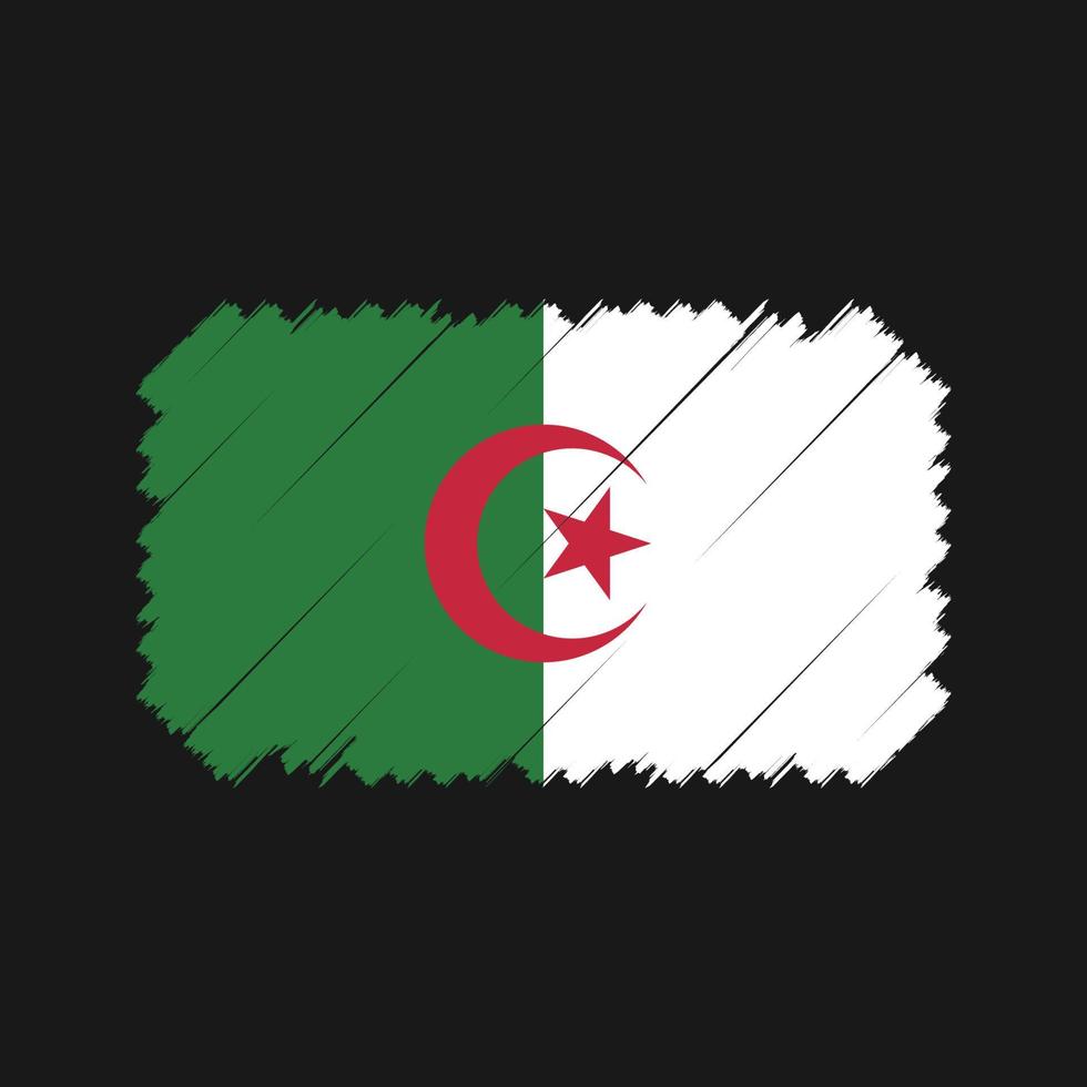 vettore della spazzola della bandiera dell'algeria. bandiera nazionale