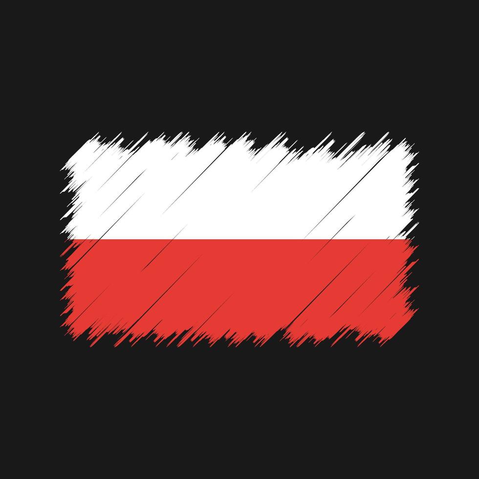 pennellate bandiera polonia. bandiera nazionale vettore