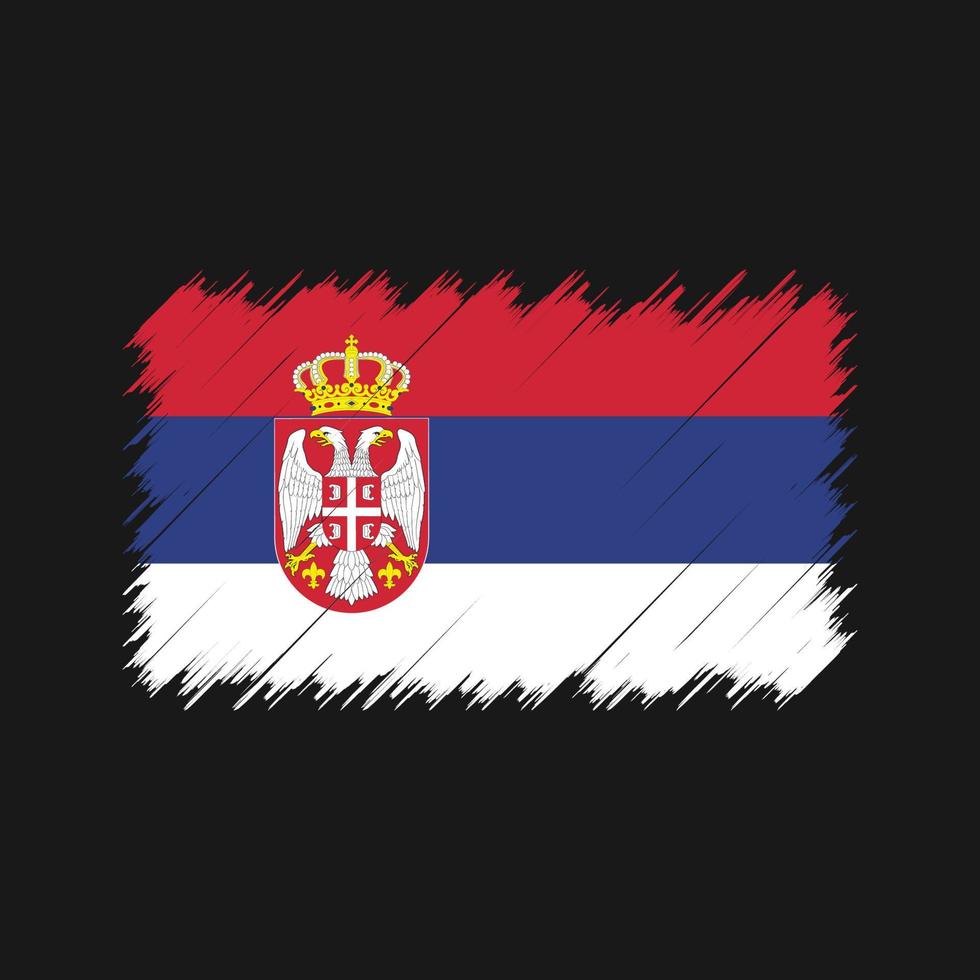 pennellate bandiera serbia. bandiera nazionale vettore
