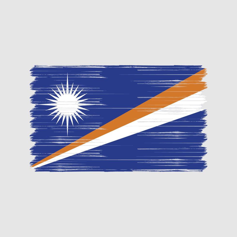 pennello bandiera isole marshall. bandiera nazionale vettore