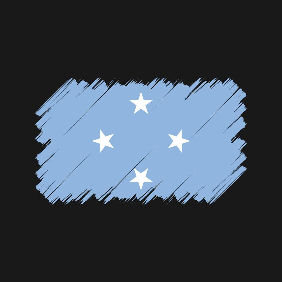 pennello bandiera micronesia. bandiera nazionale vettore