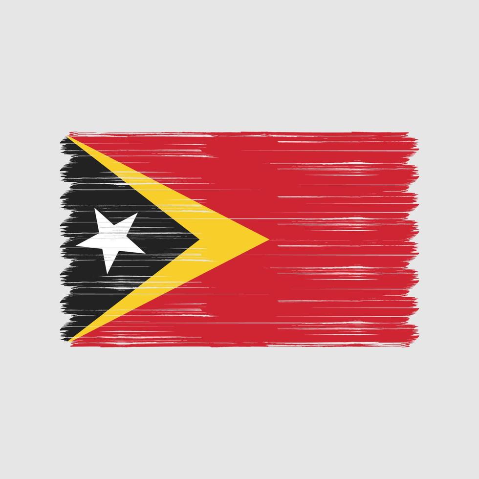 pennello bandiera di timor est. bandiera nazionale vettore
