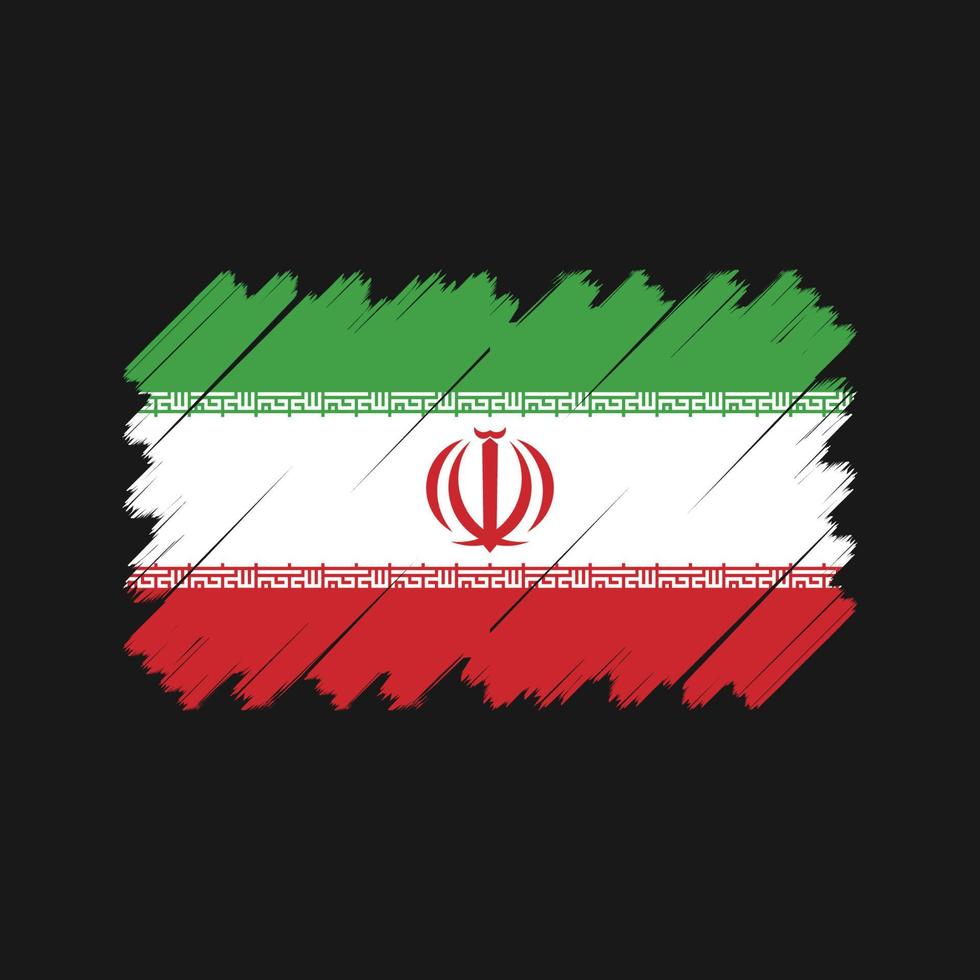 vettore di bandiera iraniana. bandiera nazionale