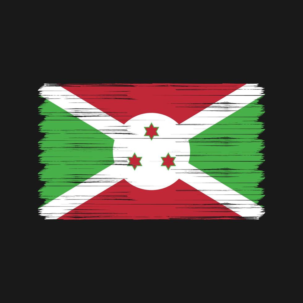 pennello bandiera burundi. bandiera nazionale vettore