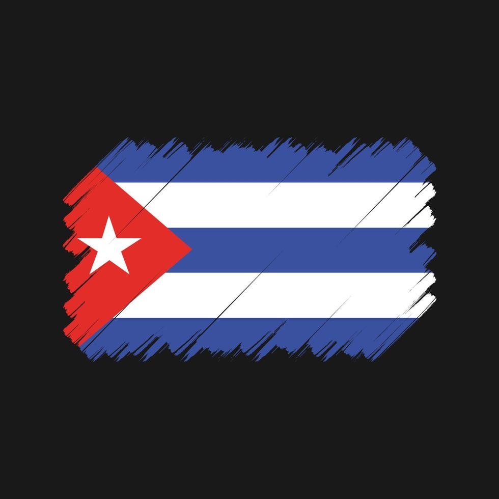 pennello bandiera cuba. bandiera nazionale vettore