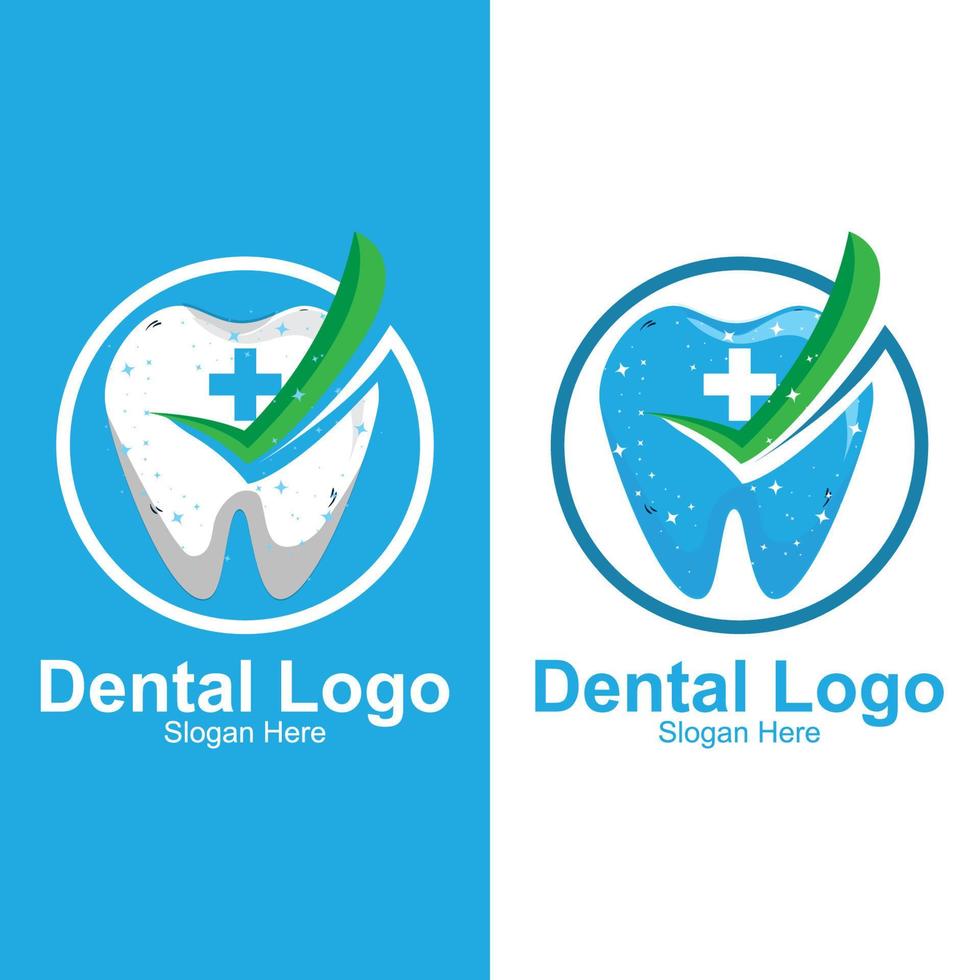 vettore del logo della salute dentale, mantenimento e cura dei denti, design per serigrafia, azienda, adesivi, sfondo