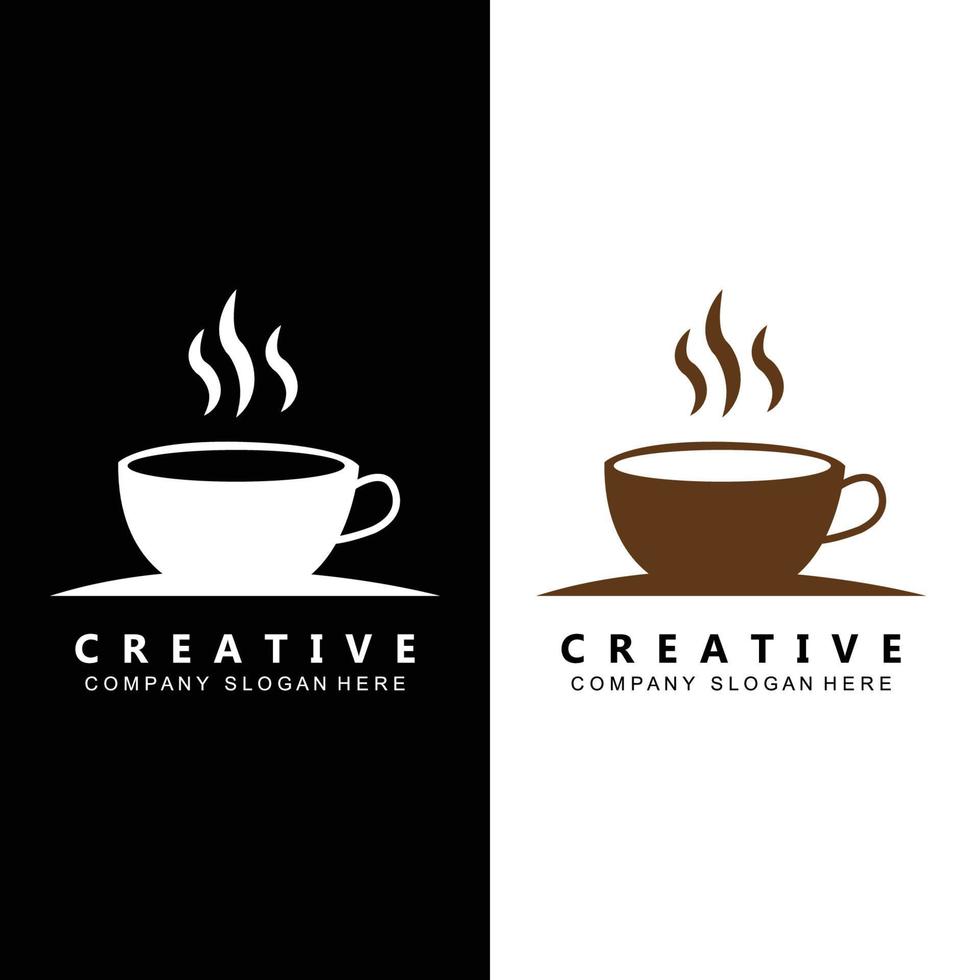 chicchi e tazza di caffè logo modello icona vettore design