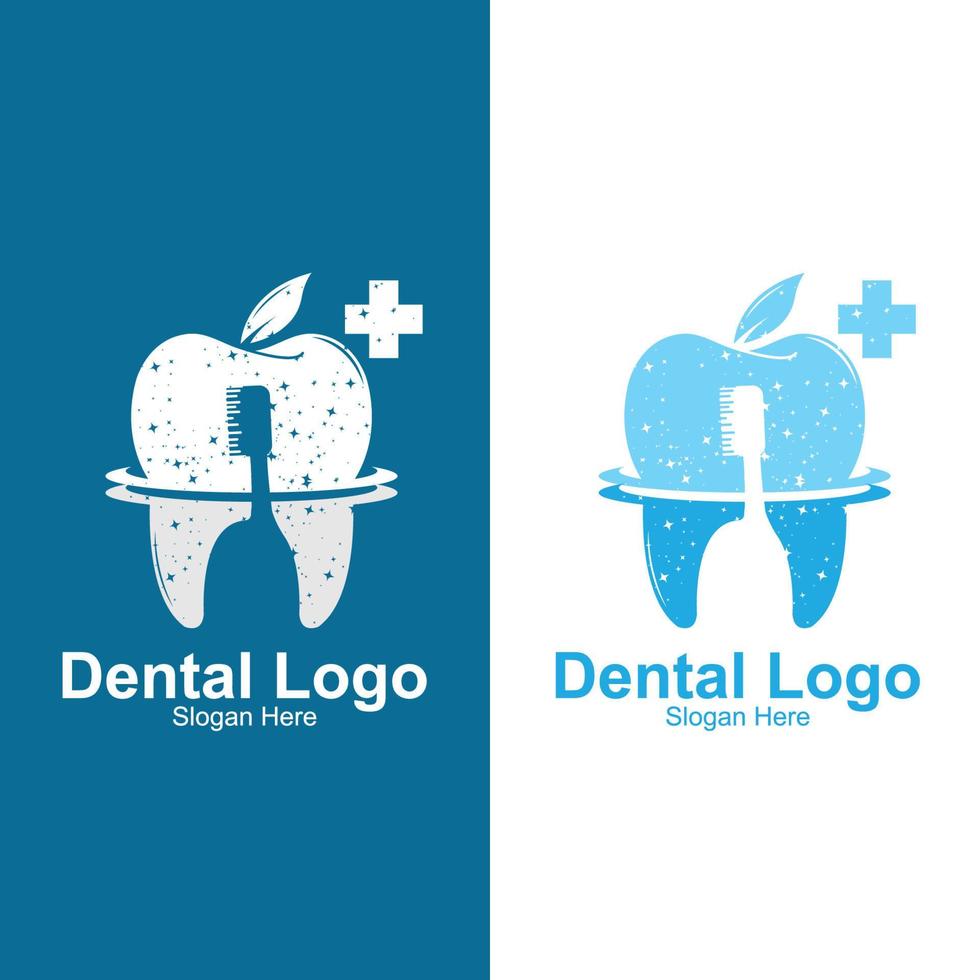 vettore del logo della salute dentale, mantenimento e cura dei denti, design per serigrafia, azienda, adesivi, sfondo