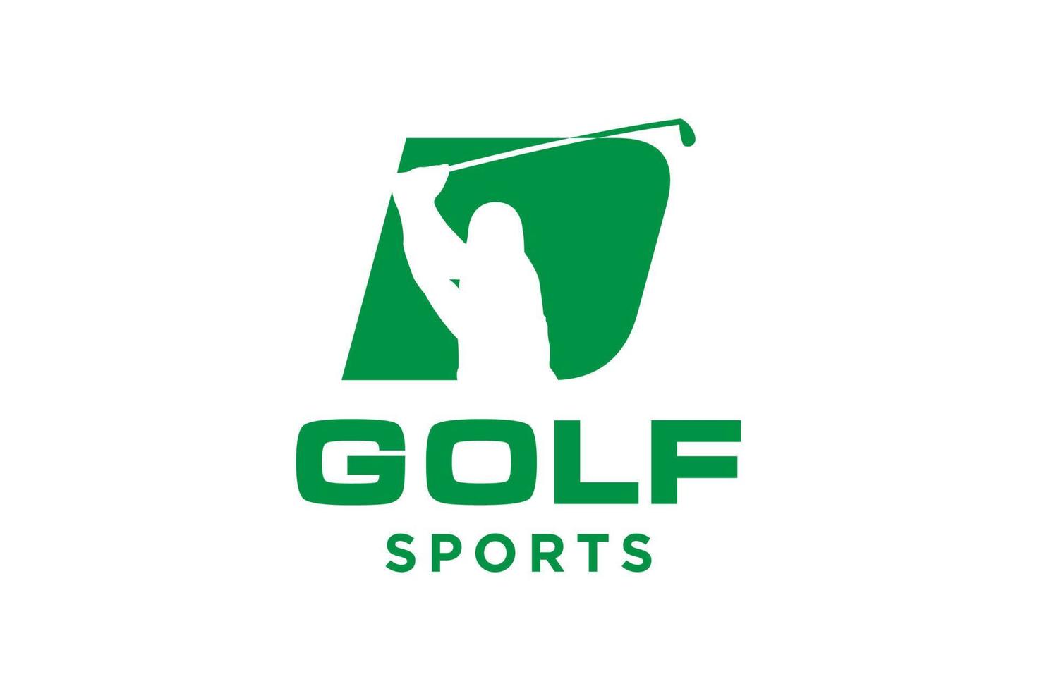 alfabeto lettera icona logo d per golf logo design modello vettoriale, etichetta vettoriale del golf, logo del campionato di golf, illustrazione, icona creativa, concetto di design