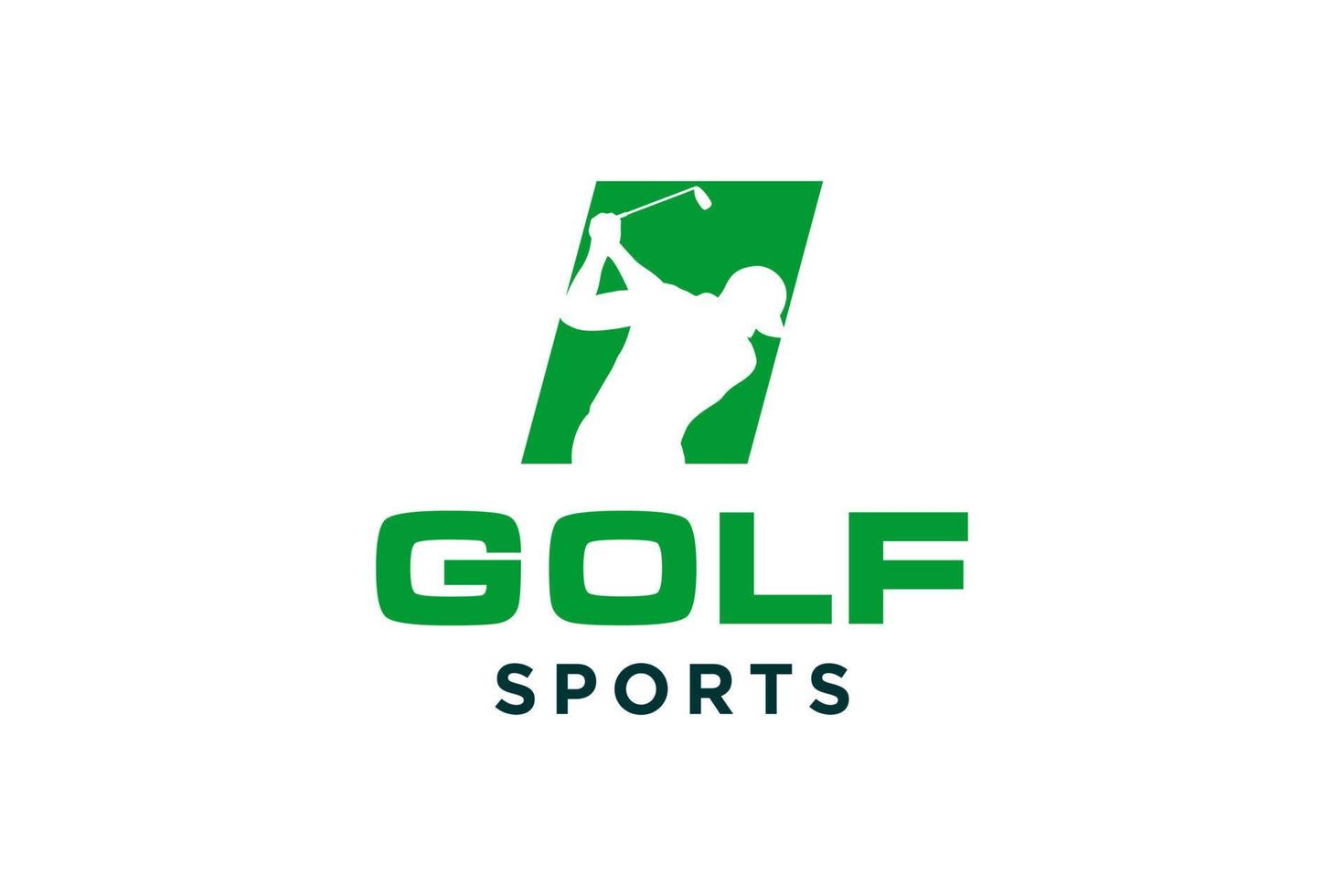 alfabeto lettera icona logo i per golf logo design modello vettoriale, etichetta vettoriale del golf, logo del campionato di golf, illustrazione, icona creativa, concetto di design
