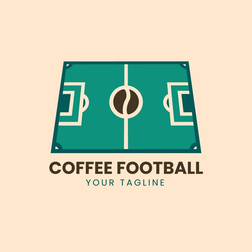 creativo logo modello caffè calcio vettore