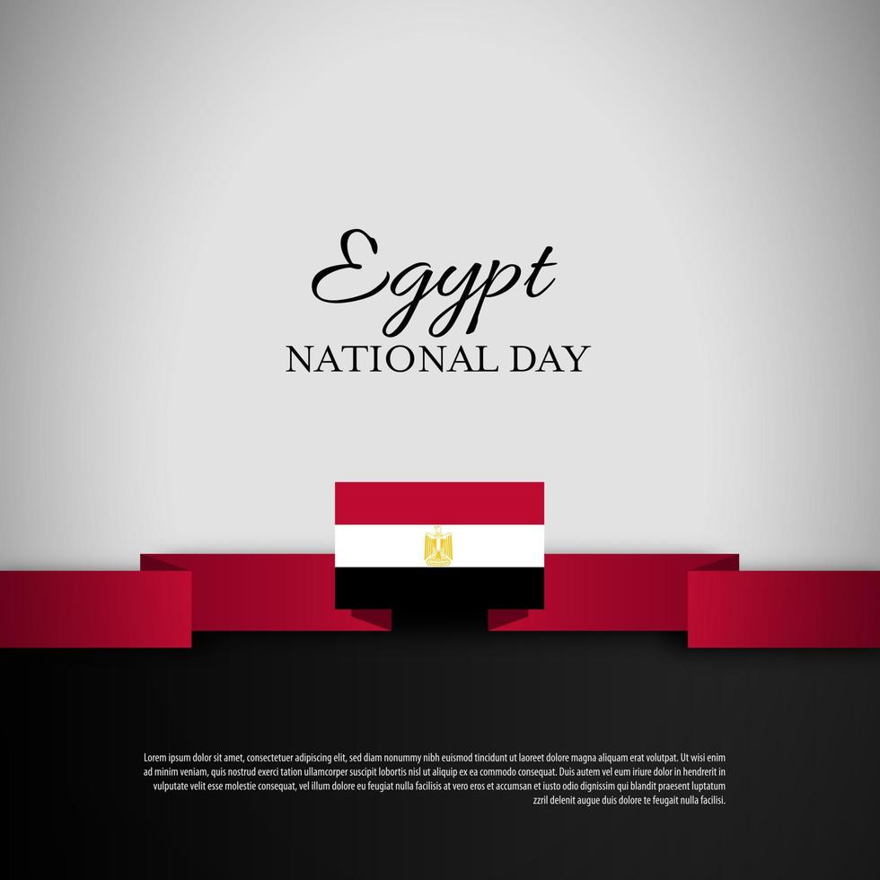 Egitto nazionale giorno. striscione, saluto carta, aviatore design. manifesto modello design vettore