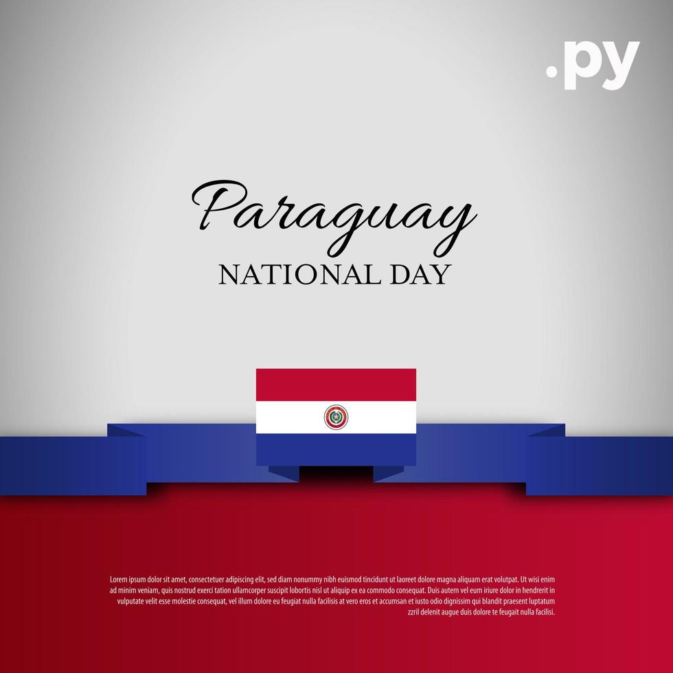 paraguay nazionale giorno. striscione, saluto carta, aviatore design. manifesto modello design vettore