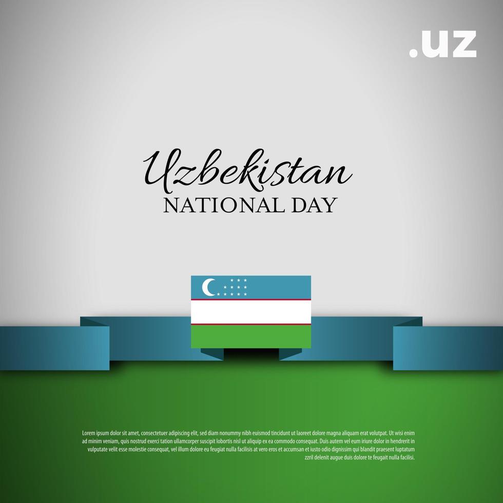 Uzbekistan nazionale giorno. striscione, saluto carta, aviatore design. manifesto modello design vettore