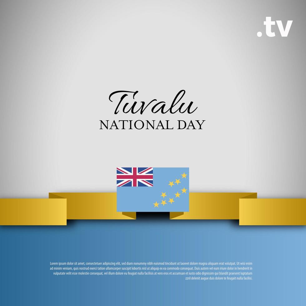 tuvalu nazionale giorno. striscione, saluto carta, aviatore design. manifesto modello design vettore