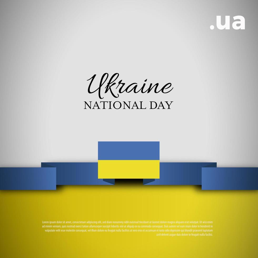 Ucraina nazionale giorno. striscione, saluto carta, aviatore design. manifesto modello design vettore