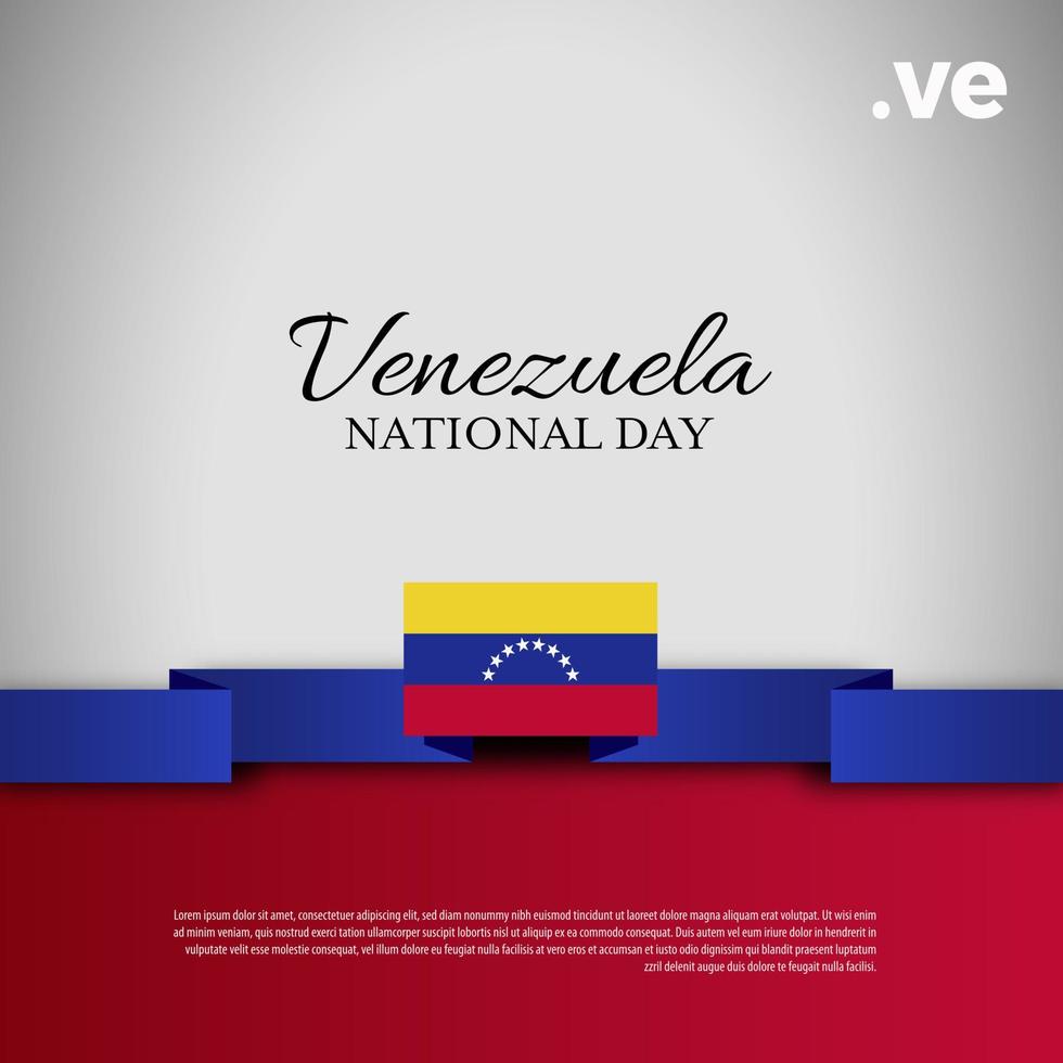 Venezuela nazionale giorno. striscione, saluto carta, aviatore design. manifesto modello design vettore