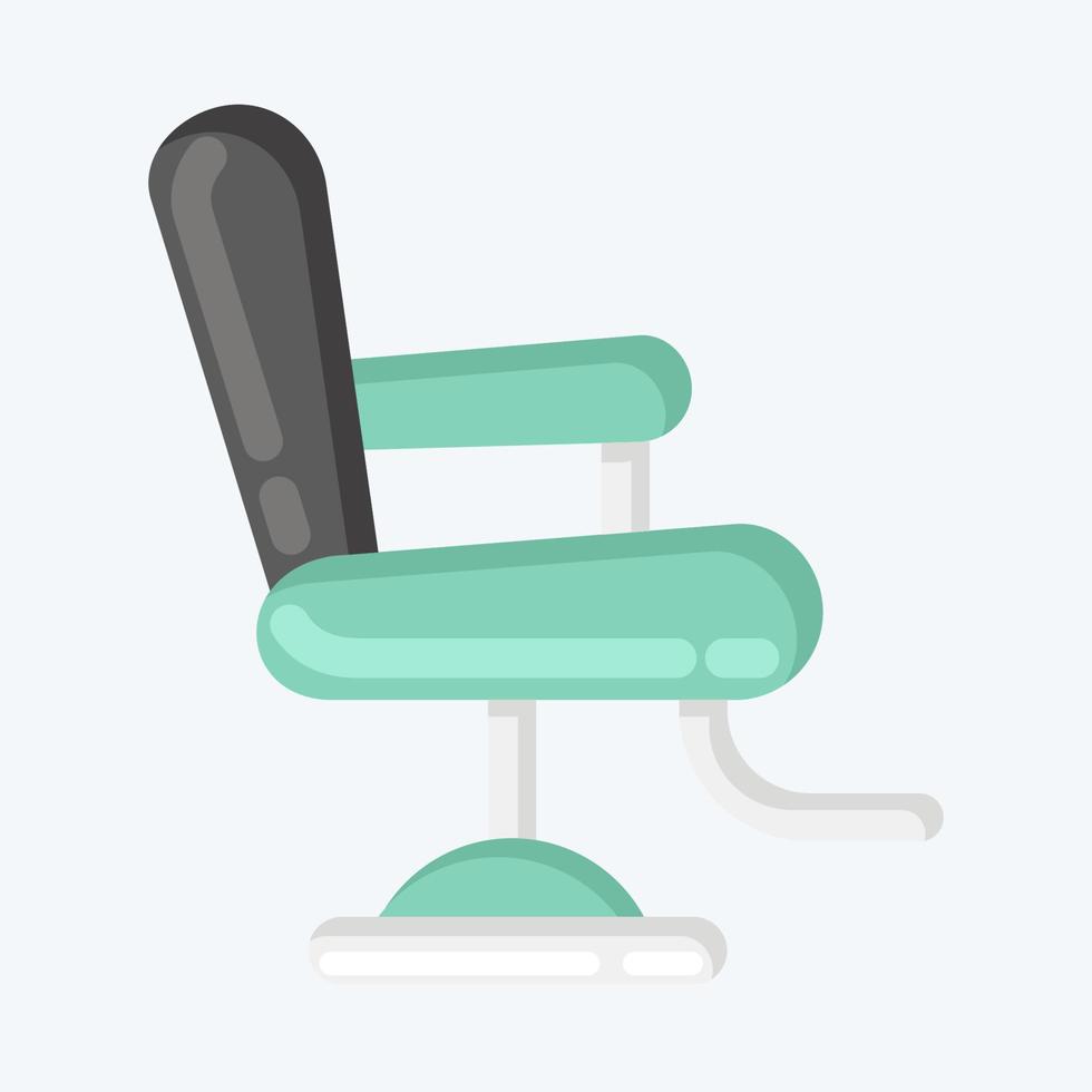 icona barbiere sedia. adatto per barbiere simbolo. piatto stile. semplice design modificabile. design modello vettore. semplice illustrazione vettore