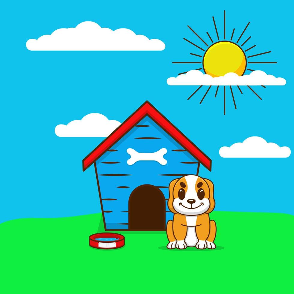 cane Casa vettore illustrazione
