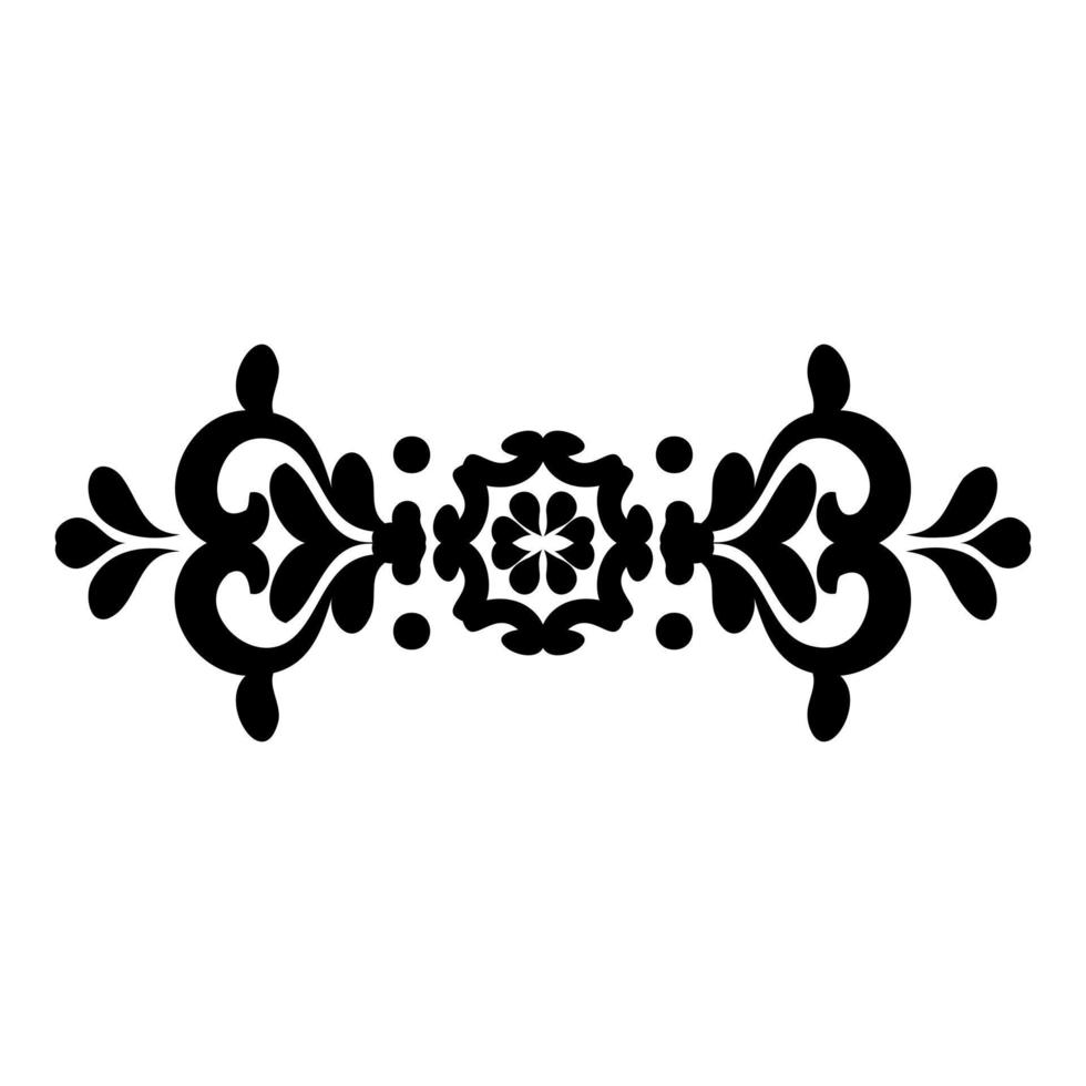 orientale vettore ornamento nel nero su bianca sfondo. per stampino tatuaggio intarsio laser taglio e stampe.