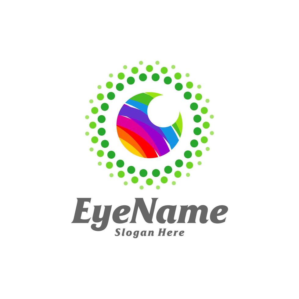 colore occhio logo design modello. occhio colore logo concetto vettore. creativo icona simbolo vettore