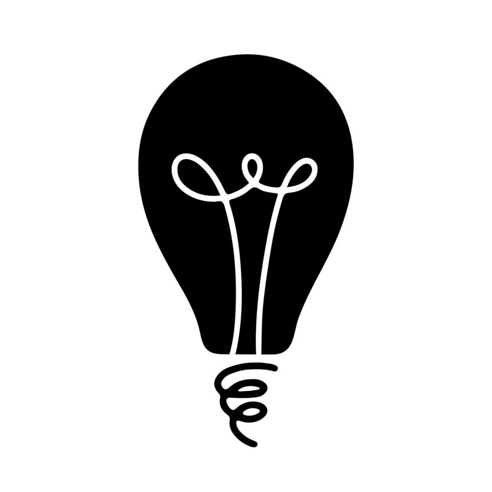 un' leggero lampadina con travi di leggero su un' bianca sfondo. vettore illustrazione