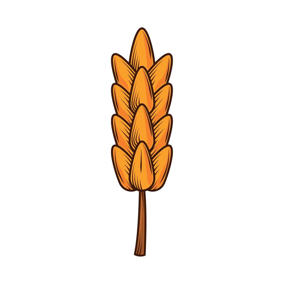 icona del picco di grano vettore