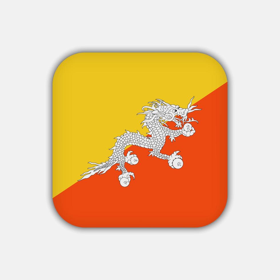 bandiera del bhutan, colori ufficiali. illustrazione vettoriale. vettore