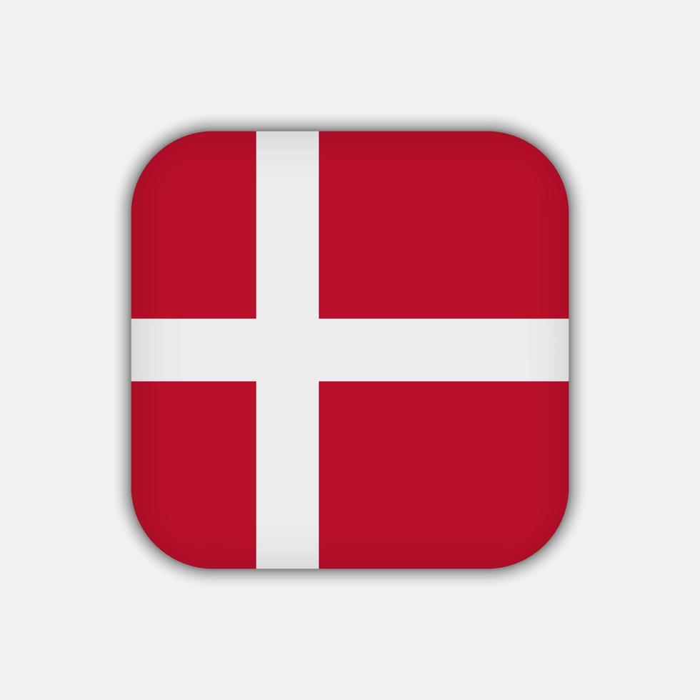 bandiera della Danimarca, colori ufficiali. illustrazione vettoriale. vettore