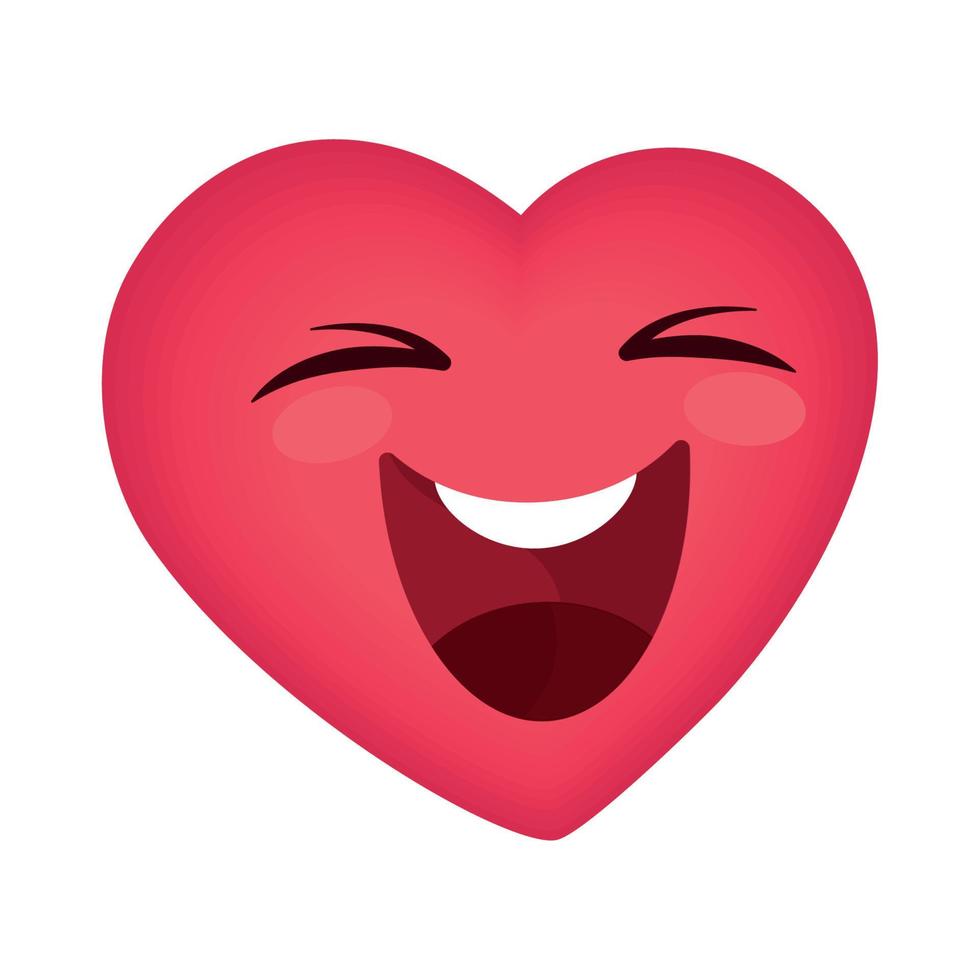 sorridente emoticon cuore vettore