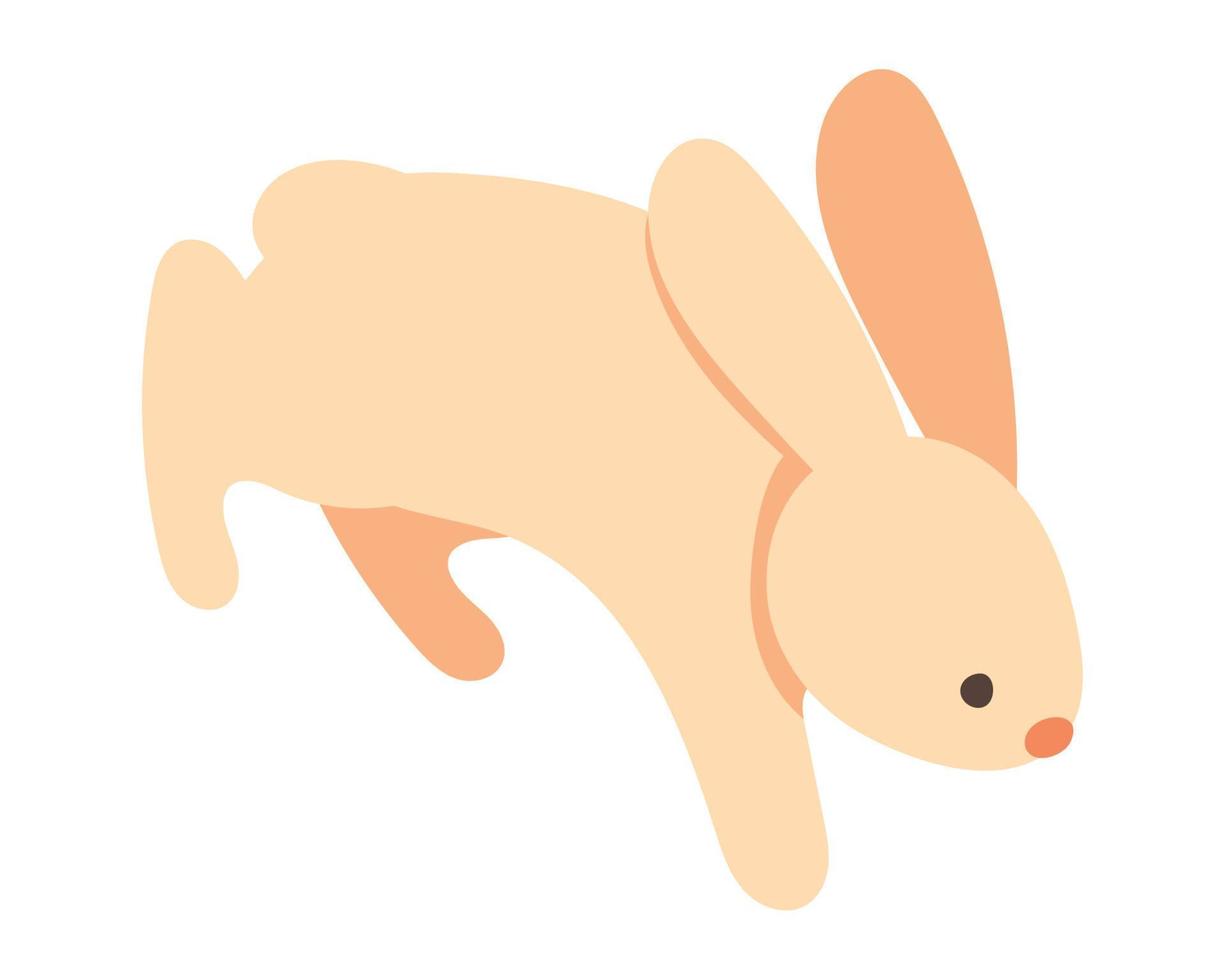icona piatta di coniglio vettore