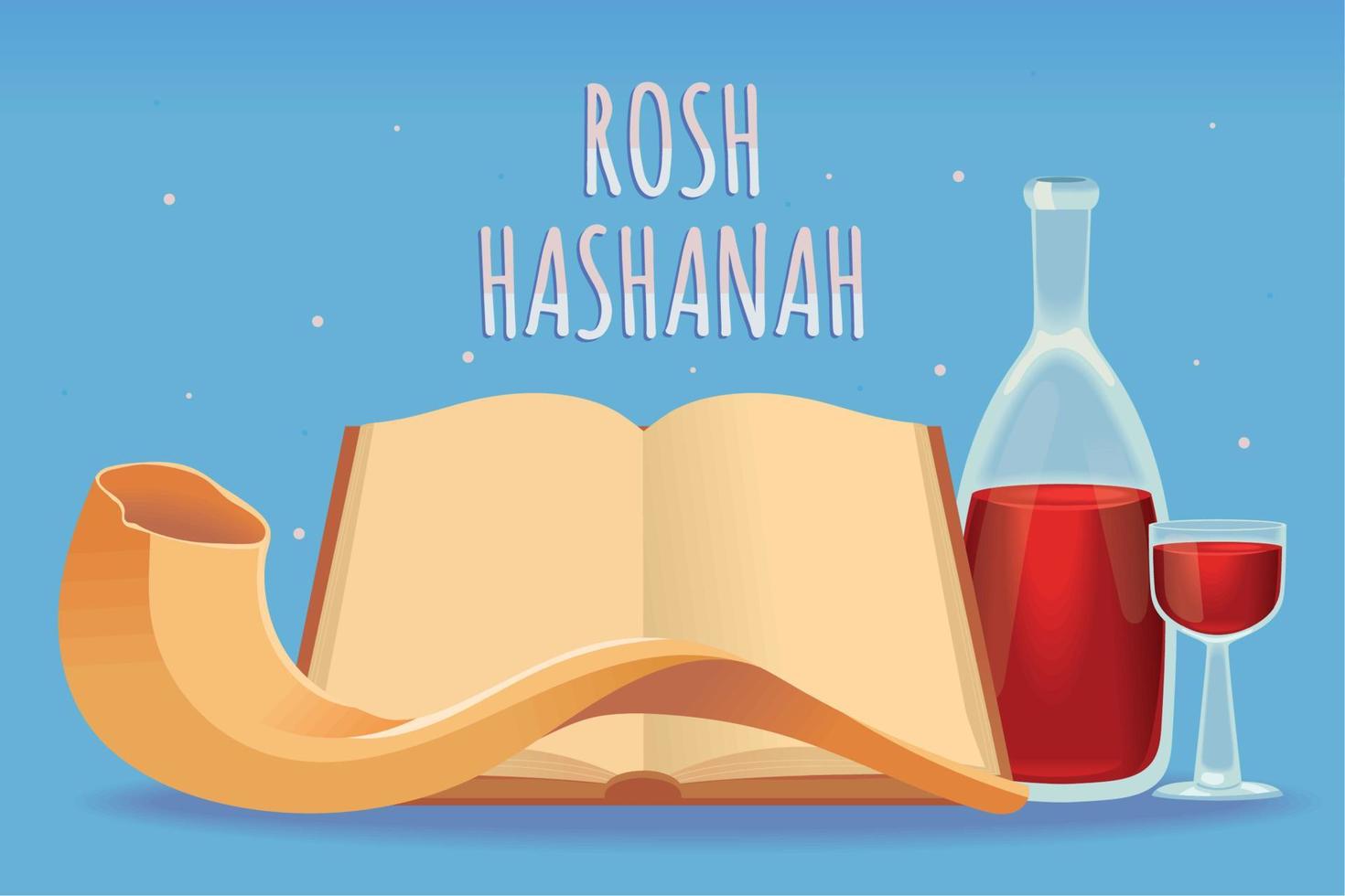 Rosh hashanah cultura ebraico vettore