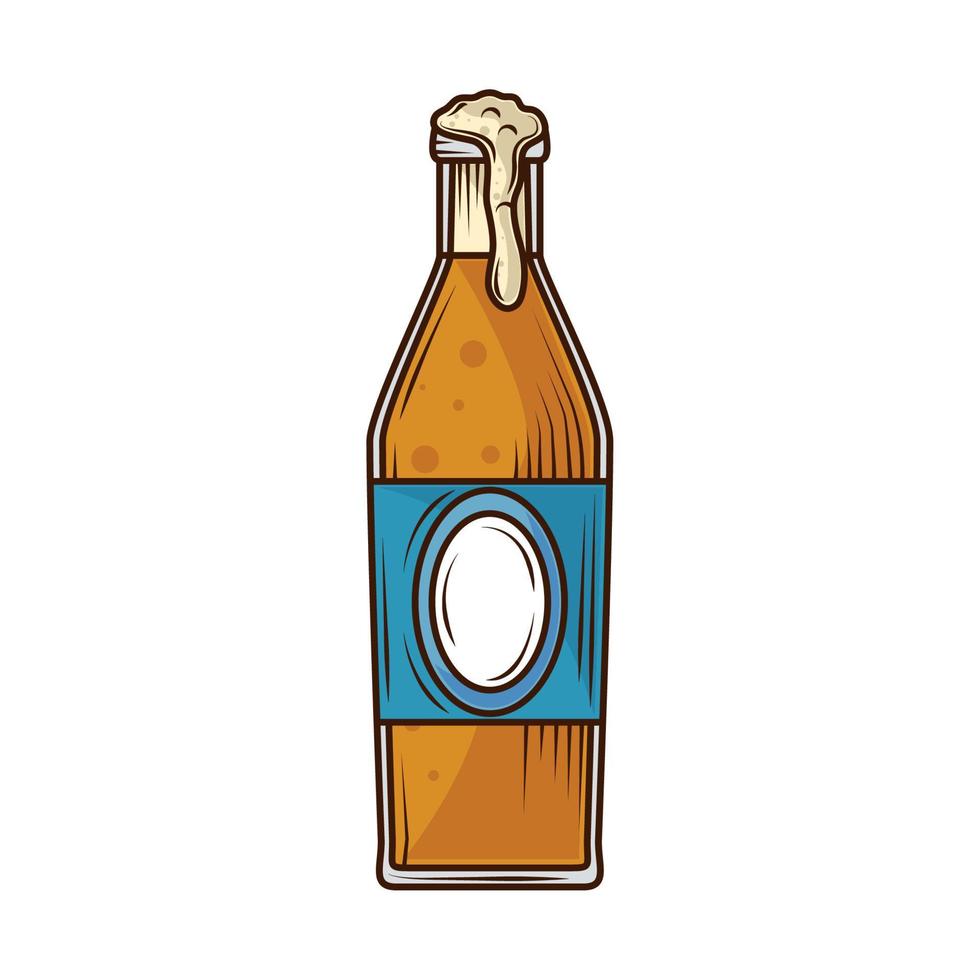 icona della bottiglia di birra vettore