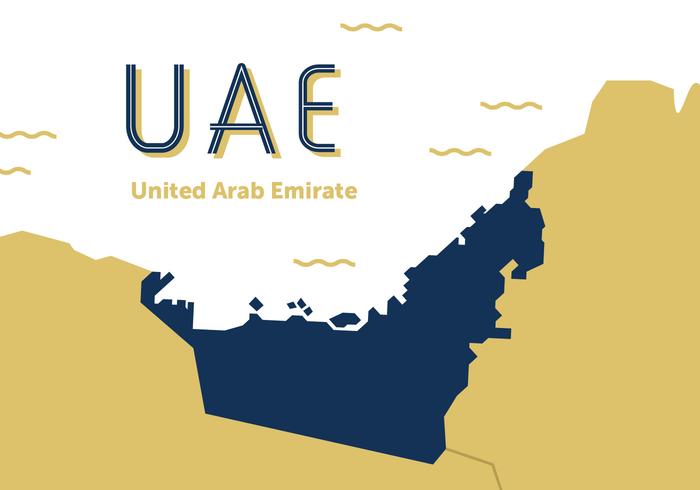 Emirati Arabi Uniti Mappa vettoriale