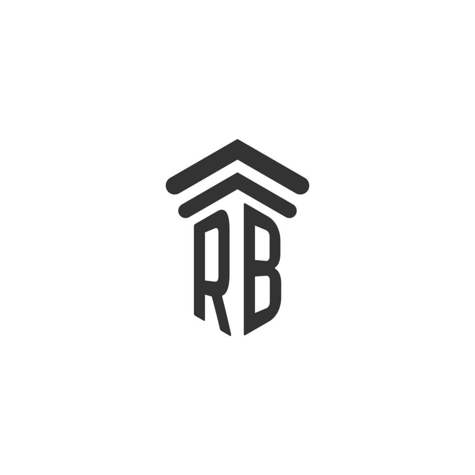 rb iniziale per legge azienda logo design vettore