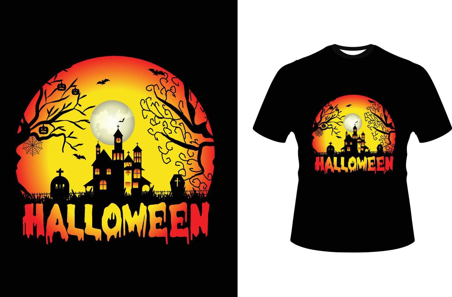 Halloween di moda grafica maglietta design vettore