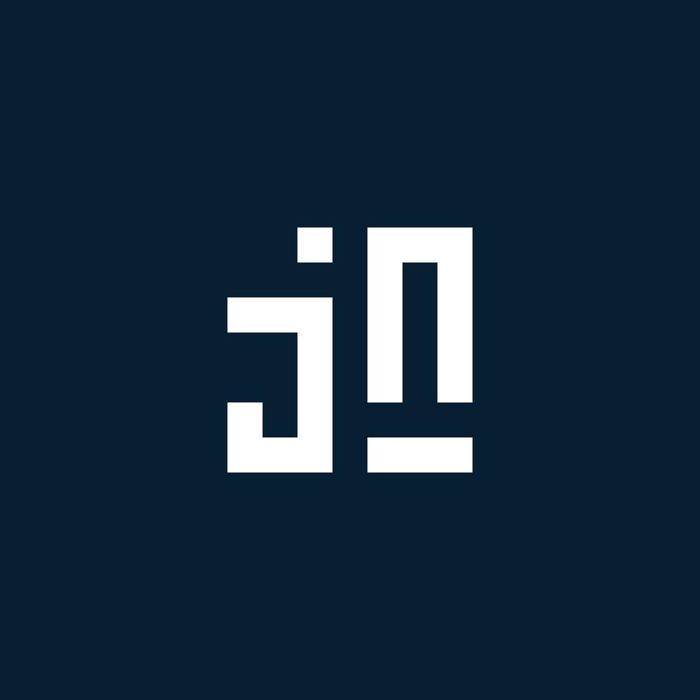 jn iniziale monogramma logo con geometrico stile vettore