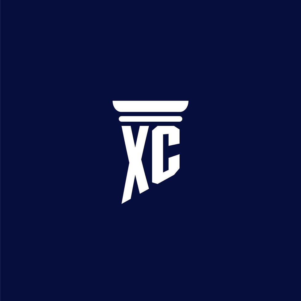 xc iniziale monogramma logo design per legge azienda vettore