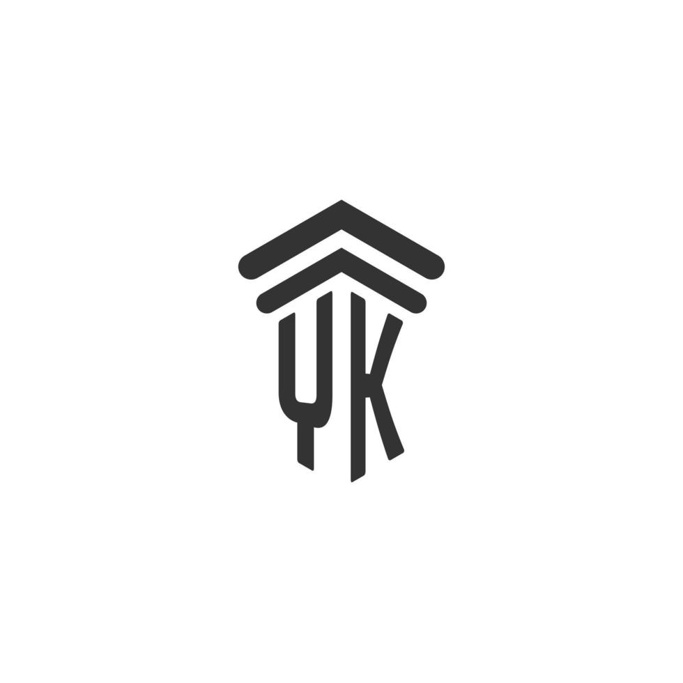 yk iniziale per legge azienda logo design vettore